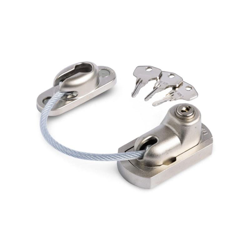 Entrebâilleur de sécurité pour porte vigicable 1 pièce(s) entrebâilleur de porte à vis nickel entrebâilleur de sécurité pour porte vigicable - nickel