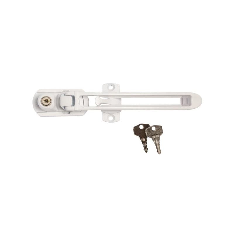 Entrebâilleur de sécurité pour porte vigilock blanc 1 pièce(s) entrebâilleur de porte à vis entrebâilleur de sécurité pour porte vigilock - blanc - so