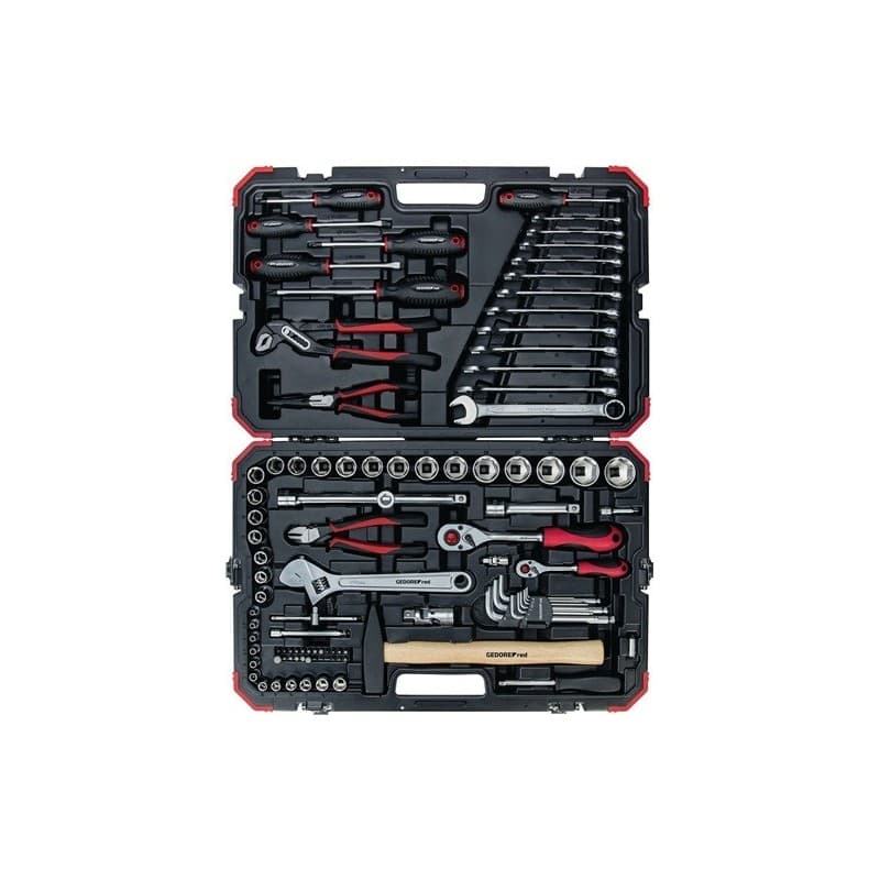 Valise de douilles/d'outillage à main r4600 3100 100 pièces 1 pièce(s) valise de douilles/d'outillage à main r4600 3100 100 pièces - gedore red