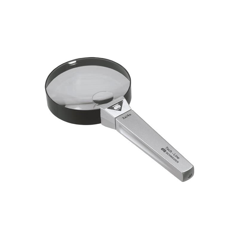 Loupe à main tech-line schweizer 1 pièce(s) loupe à main tech-line agrandissement 2x/4x - schweizer