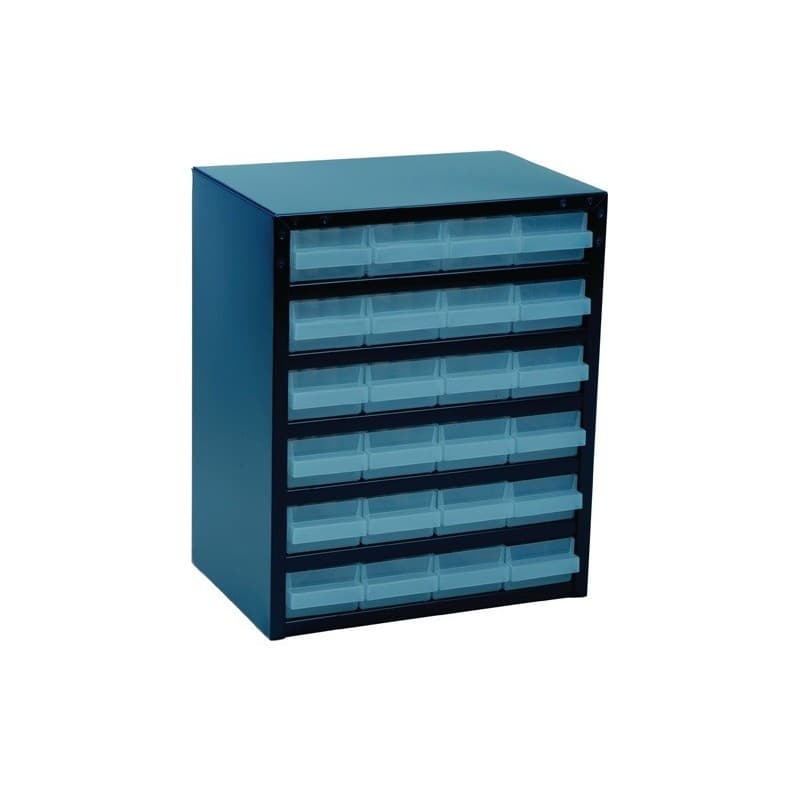 Casier de rangement pour petites pièces raaco 1 pièce(s) casier rangement petites pièces l357xp255xh435mm 24 tiroirs - raaco