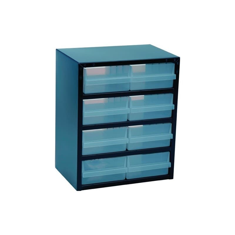 Casier de rangement pour petites pièces raaco 1 pièce(s) casier rangement petites pièces l357xp255xh435mm 8 tiroirs - raaco