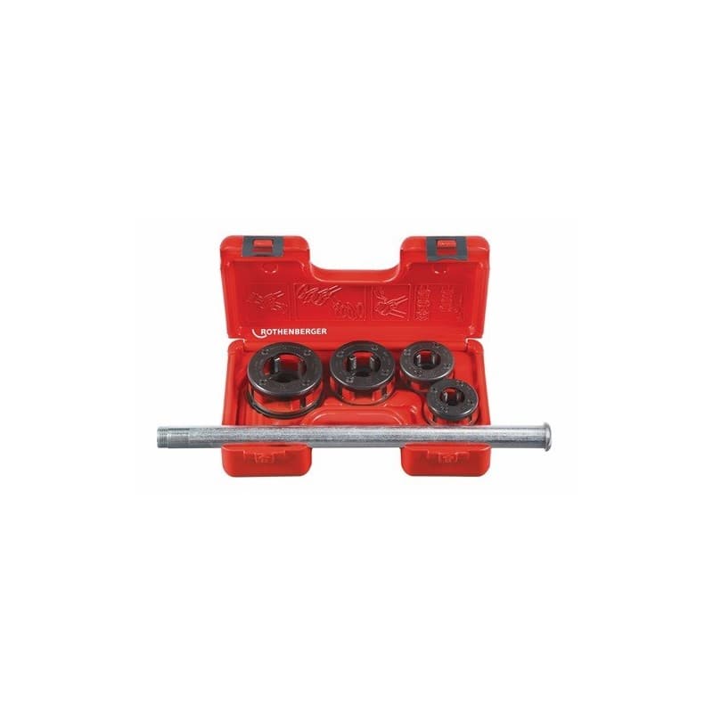 Jeu de filières super cut rothenberger 1 pièce(s) jeu de filières super cut 1/2, 3/4, 1, 1 1/4 po. - rothenberger