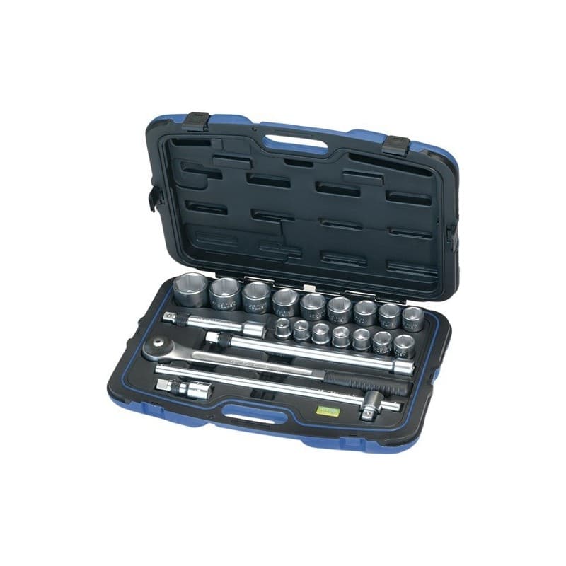 Jeu de clés à douille 50810131080 21 pièces 3/4 po. 1 pièce(s) jeu de clés à douille 50810131080 21 pièces 3/4 po. - heytec