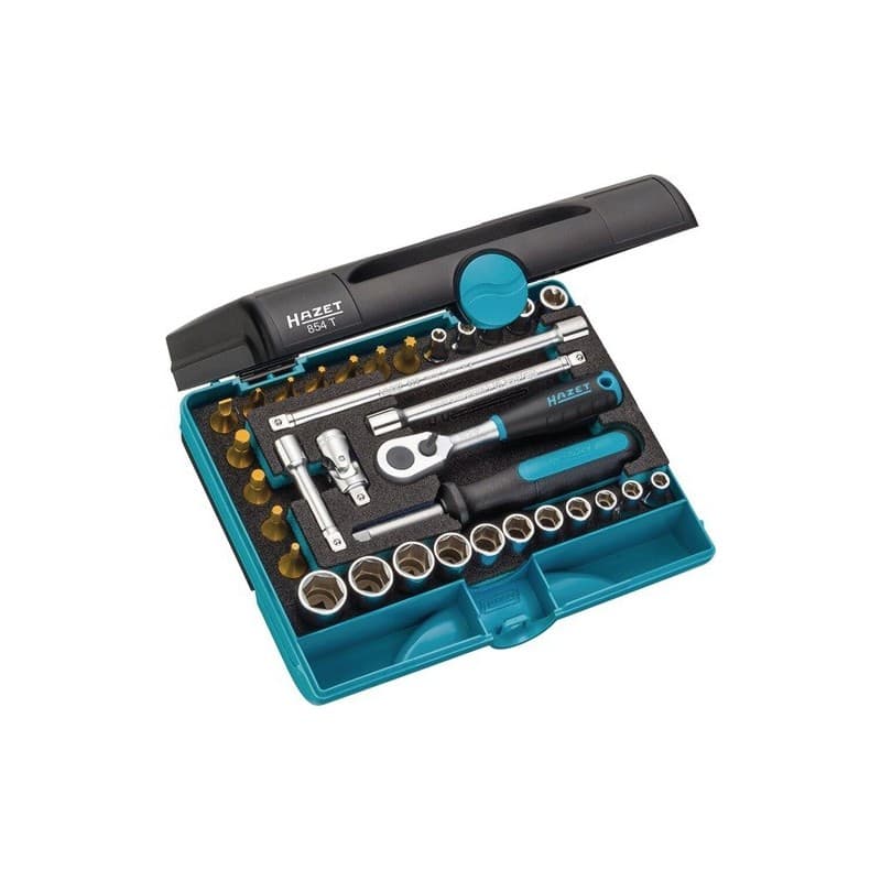 Jeu de clés à douille 854t 33 pièces 1/4 po. 1 pièce(s) jeu de clés à douille 854t 33 pièces 1/4 po. - hazet