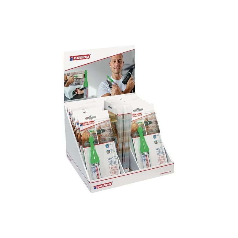 Présentoir p. marq. de trous de perçage vert fluo 1 carton(s) présentoir p. marq. de trous de perçage vert fluo - edding