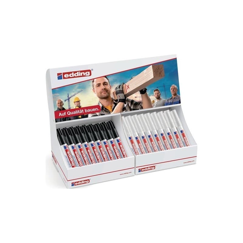 Présentoir marq. permanents/à encre noir/blanc graduation 1 carton(s) présentoir marq. permanents/à encre noir/blanc graduation - edding