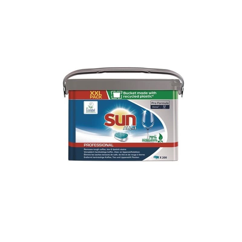 Tablette lave-vaisselle professional all in 1 200 tablettes 1 pièce(s) tablette lave-vaisselle professional all in 1 200 tablettes - sun