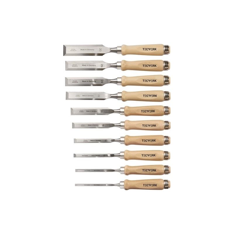 Jeu de ciseaux à bois tecwerk 1 pièce(s) jeu de ciseaux à bois 6,8,10,12,16,20,22,24,26,30 mm - tecwerk