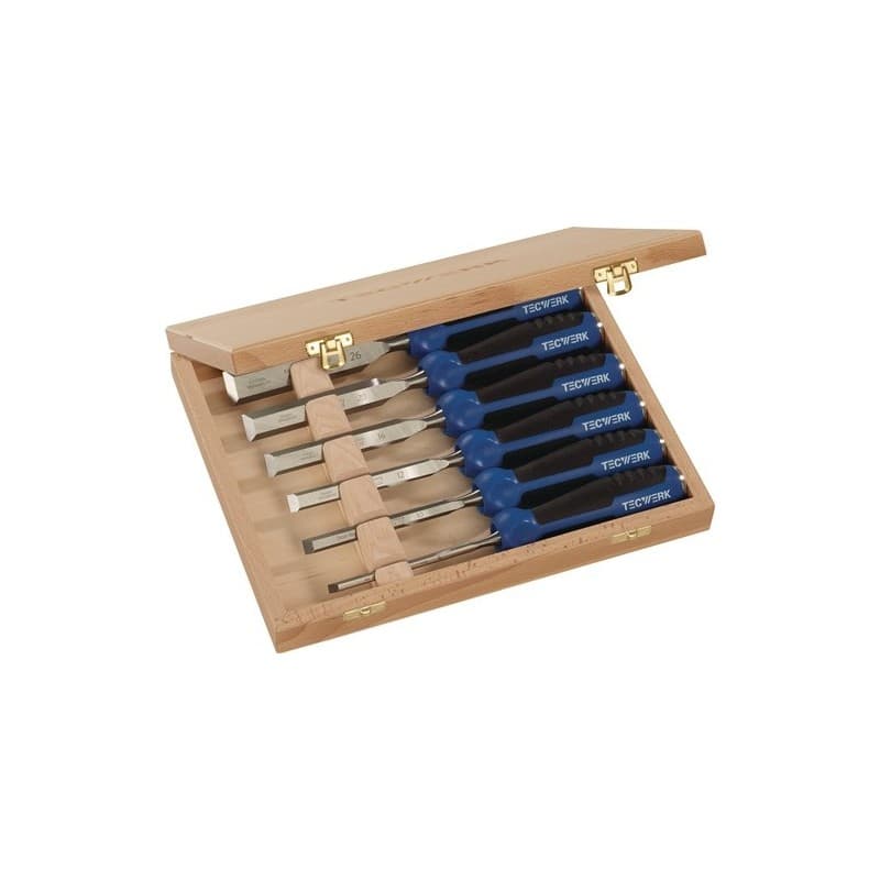 Jeu de ciseaux à bois tecwerk 1 pièce(s) jeu de ciseaux à bois 6,10,12,16,20,26 mm - tecwerk