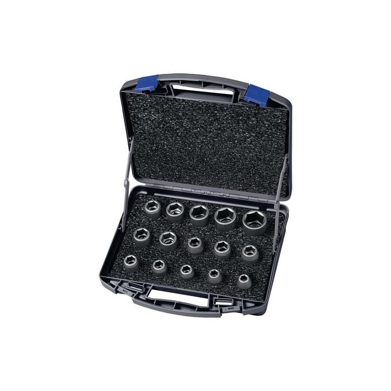 Jeu de clés à douille 720 ks 15 ol 15 pièces 1/2 po. 1 pièce(s) jeu de clés à douille 720 ks 15 ol 15 pièces 1/2 po. - asw