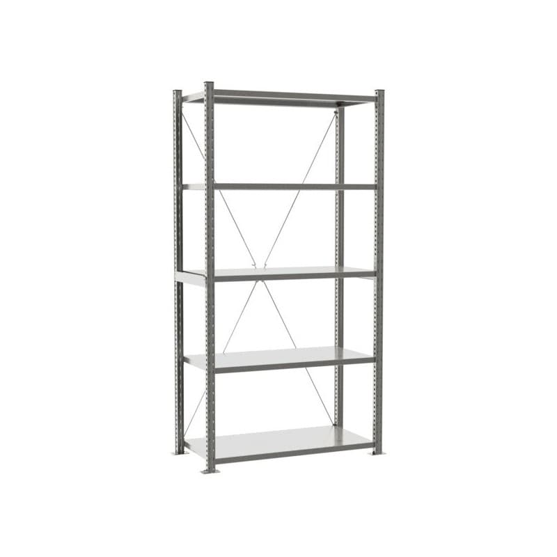 Kit rayonnage tôlé évolutif adaptiv compact 1 kit(s) 1000 mm kit départ rayonnage adaptiv compact 2000 x 1000 x 500 mm léger élément de départ 2000 mm