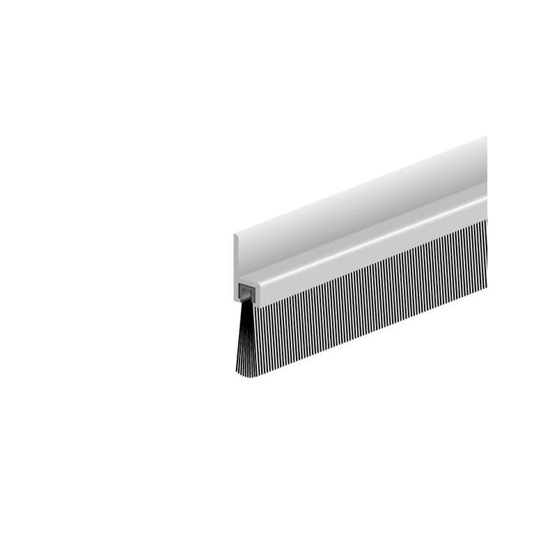 Bas de porte garage en aluminium avec brosse ibs bas de porte garage alu. ibs-39 250 cm 1 pièce(s) - france calfeutrage