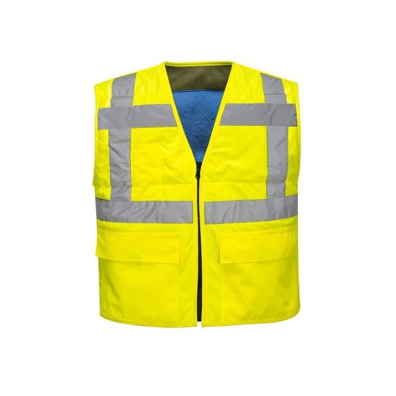Gilet hv rafraîchissant gilet hv rafraîchissant jaune ts/m gilet 100 - 200 g entre 1 et 3 polyester jaune 1 pièce(s) classe 2 s, m - portwest