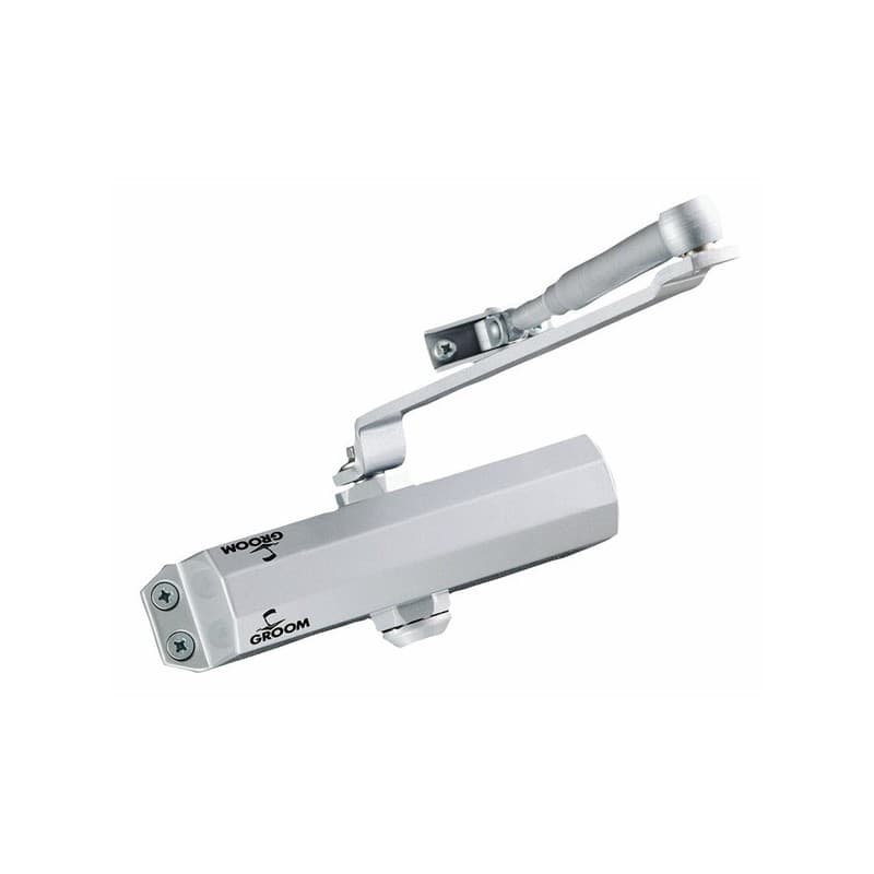 Ferme-portes à bras à compas gr101 argent 3 1 pièce(s) ferme-porte à bras à compas gr101 - argent 950 mm ferme-porte complet compas 60 kg - groom