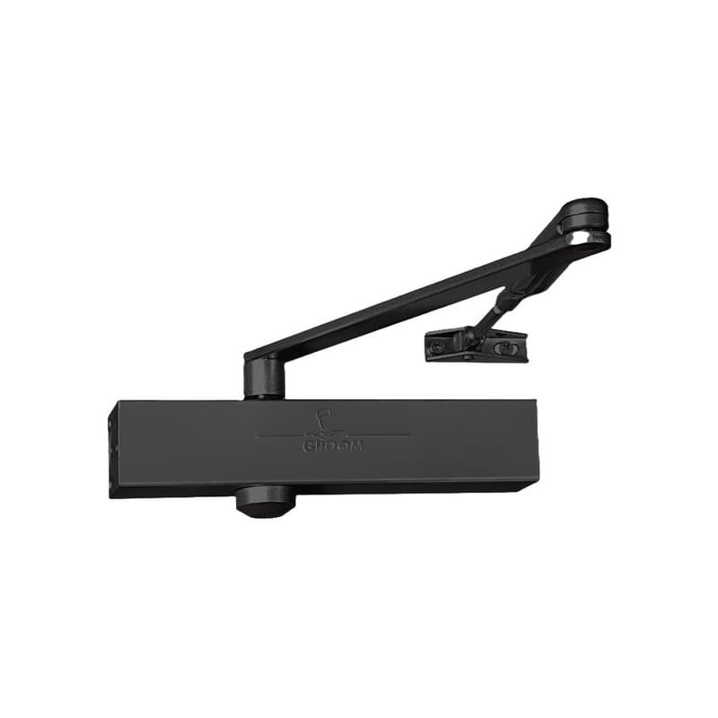 Ferme-portes à bras à compas gr150 noir 1 pièce(s) 2-3-4 ferme-porte à bras à compas gr150 - noir 1100 mm 80 kg ferme-porte complet compas - groom