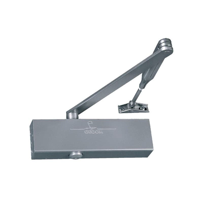 Ferme-portes à bras à compas gr200 argent 1 pièce(s) ferme-porte à bras à compas gr200 - argent 2-3-4 kg 1100 mm 80 kg ferme-porte complet compas - gr