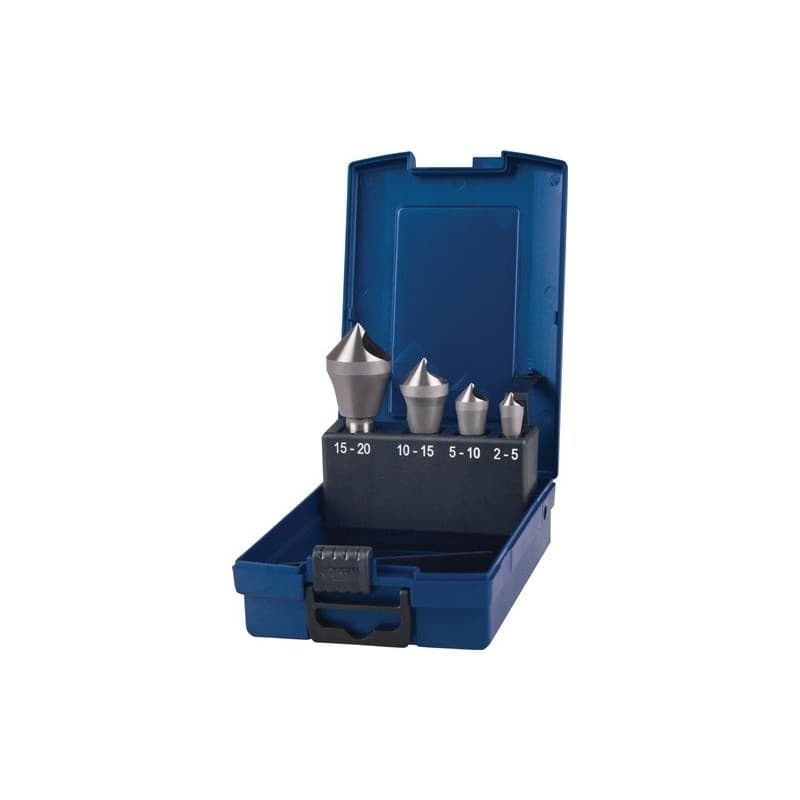 Jeu fraises ébavurer trou 2-5/5-10/10-15/15-20 mm 1 pièce(s) jeu fraises ébavurer trou 2-5/5-10/10-15/15-20 mm - tecwerk