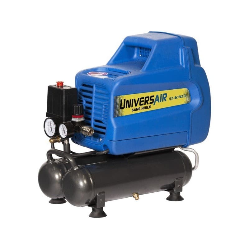 Compresseur universair 2x 2.6l 6.2m3/h 18.4 kg 1 pièce(s) compresseur universair 2x 2.6l 6.2m3/h 92 dba 10 bar 1.5 cv 5.2 litre(s) 6.2 m³/min fixe - l