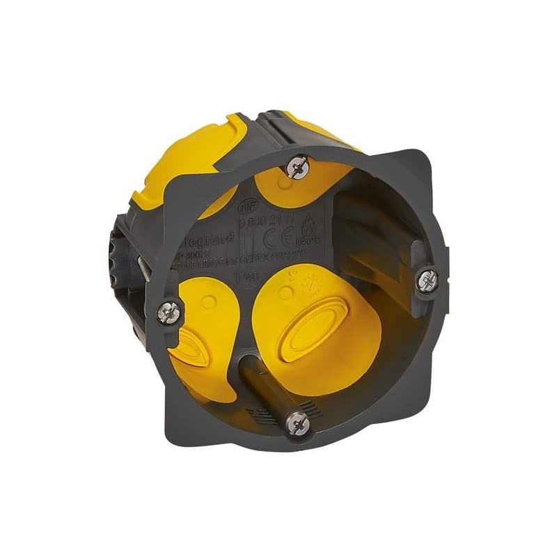 Boîte d'encastrement eco batibox energy plaque de plâtre 1 pièce(s) 1 cloison sèche 67 mm 40 mm boîte d'encastrement eco batibox energy 1 poste - legr
