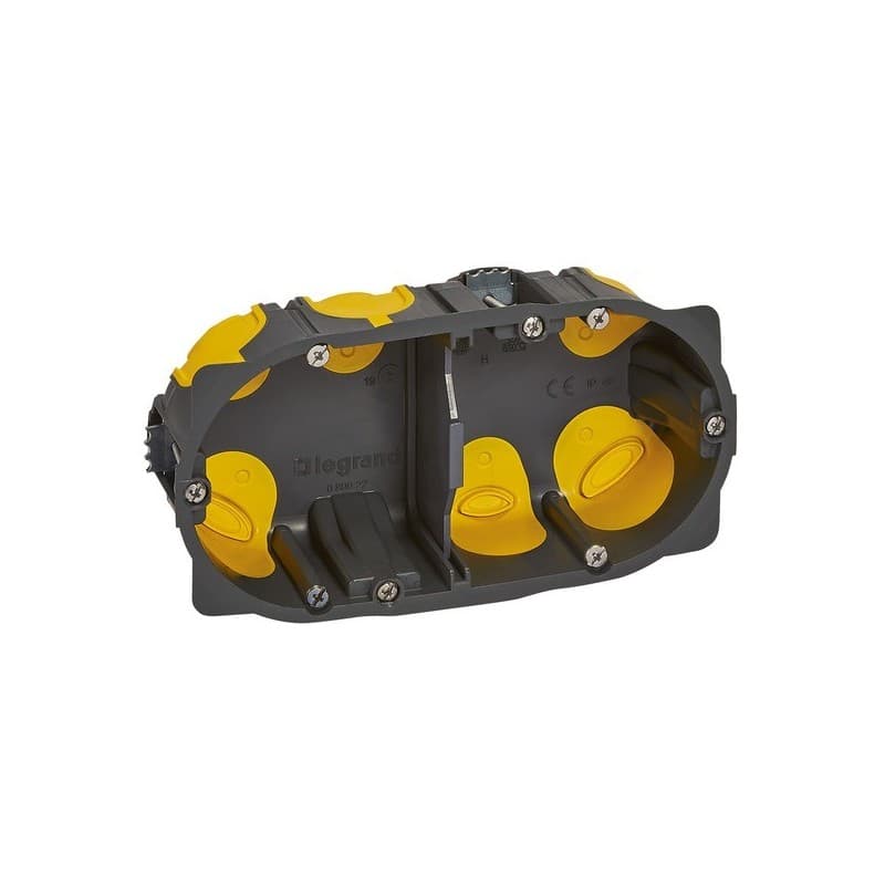 Boîte d'encastrement eco batibox energy plaque de plâtre 1 pièce(s) 2 cloison sèche 67 mm 40 mm boîte d'encastrement eco batibox energy 2 postes - leg