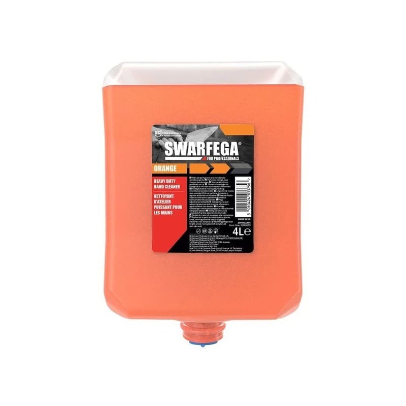 Produit nettoyant mains swarfega® orange 1 cartouche(s) de 4 litre(s) cartouche rechargeable liquide savon d'atelier produit nettoyant mains swarfega®