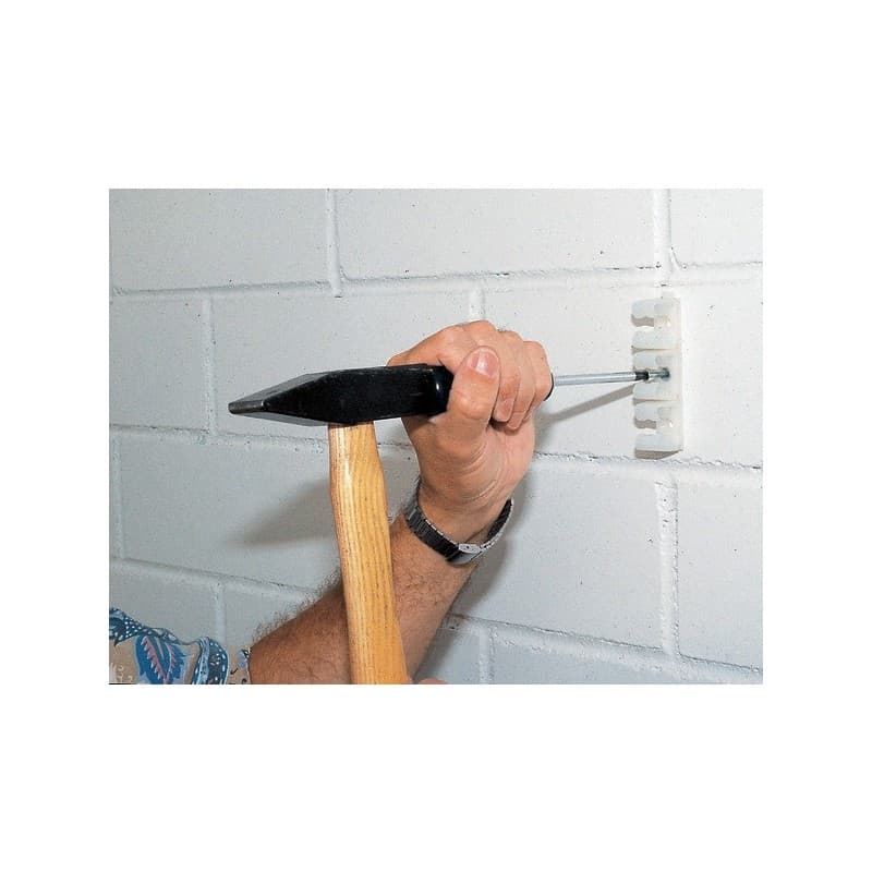 Cheville à frapper ns - collerette fraisée cheville à frapper avec clou pré-monté ø 8 x 120 mm 120 mm charges légères de 5 à 50 kg 8 mm béton, maçonne