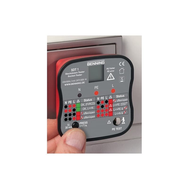 Testeur prise sdt 1 contrôler prises courant sécurité 1 pièce(s) testeur prise sdt 1 contrôler prises courant sécurité - benning