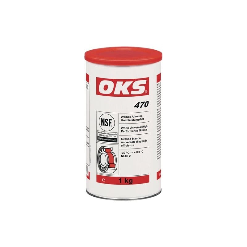 Lot graisse universelle à hautes performance oks 470 oks 1 carton(s) de 10 pièce(s) graisse universelle hautes perf 470 blanc nsf h2 1 kg boîte - oks
