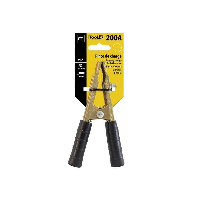 Pince de charge 1 pièce(s) pince de charge 200a 38 mm 16 mm² - noire - gys