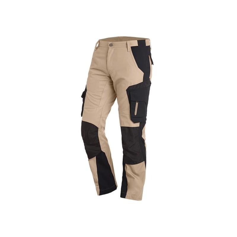 Pantalons florian pantalon florian beige/noir t40 200 - 300 g entre 4 et 6 pantalon 40 coton, polyamide 1 pièce(s) beige, noir - fhb original gmbh & c