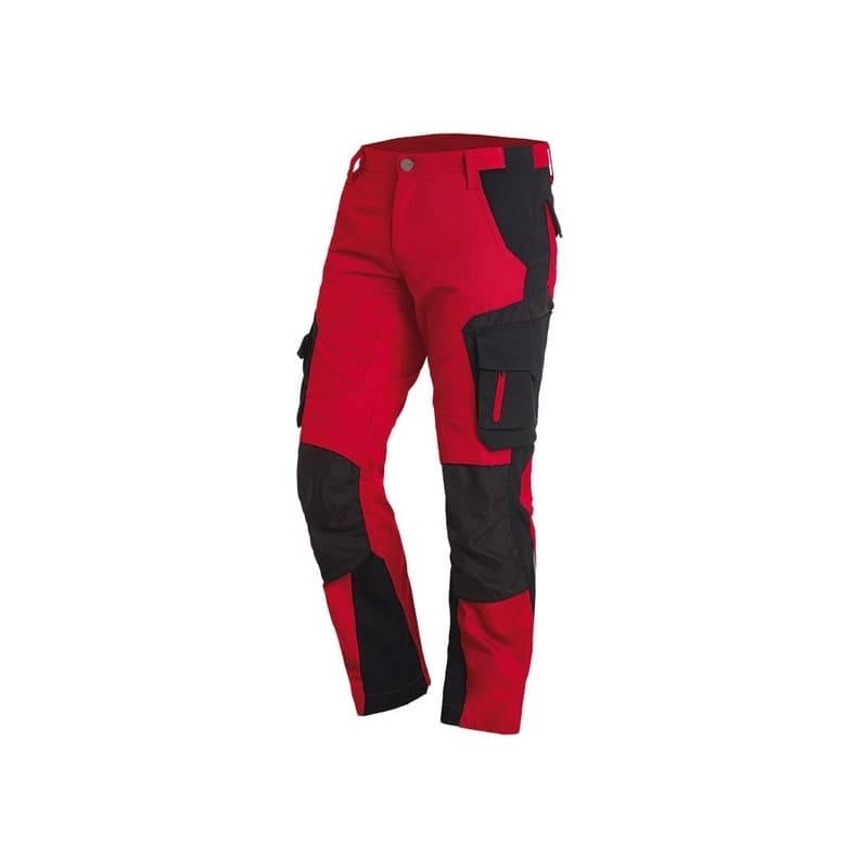 Pantalons florian pantalon florian rouge-noir t58 200 - 300 g entre 4 et 6 pantalon 58 coton, polyamide 1 pièce(s) noir, rouge - fhb original gmbh & c