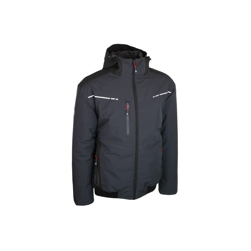 Blouson doublé bolton entre 4 et 6 2xl 100 - 200 g polyester blouson 1 pièce(s) blouson bolton stretch gris/bleu t2xl bleu, gris - singer freres