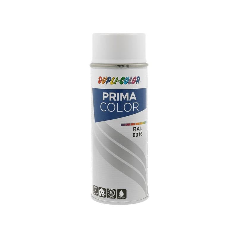 Peinture prima aérosol prima ral 9016 blanc trafic supports neufs ou sains courante 2 heure(s) 2 m²/l 2 solvantée intérieur/extérieur 1 aérosol(s) de