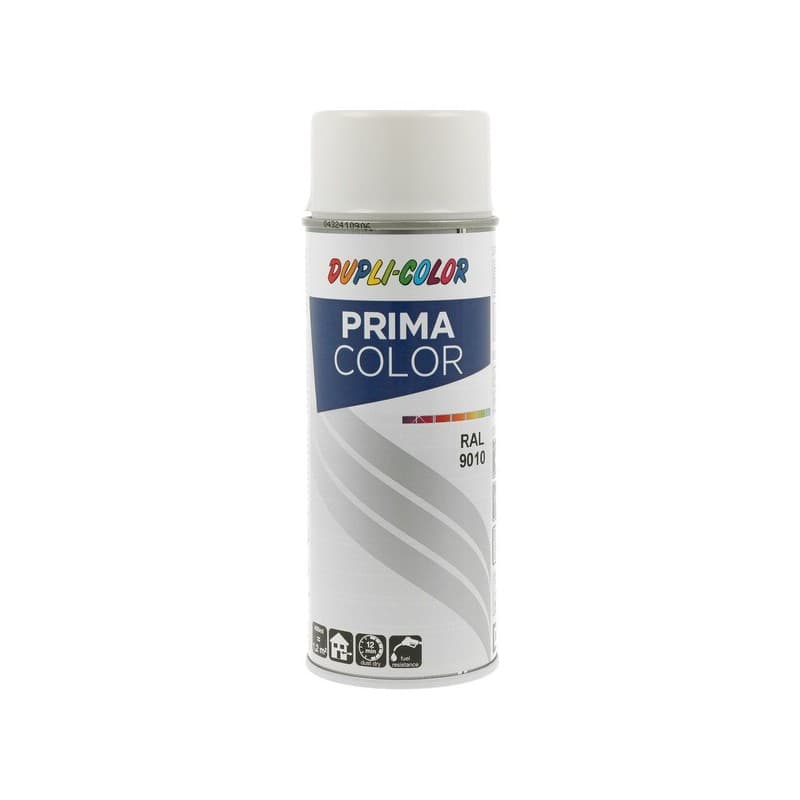 Peinture prima aérosol prima ral 9010 blanc pur brillant supports neufs ou sains courante 2 heure(s) 2 m²/l 2 solvantée intérieur/extérieur 1 aérosol(