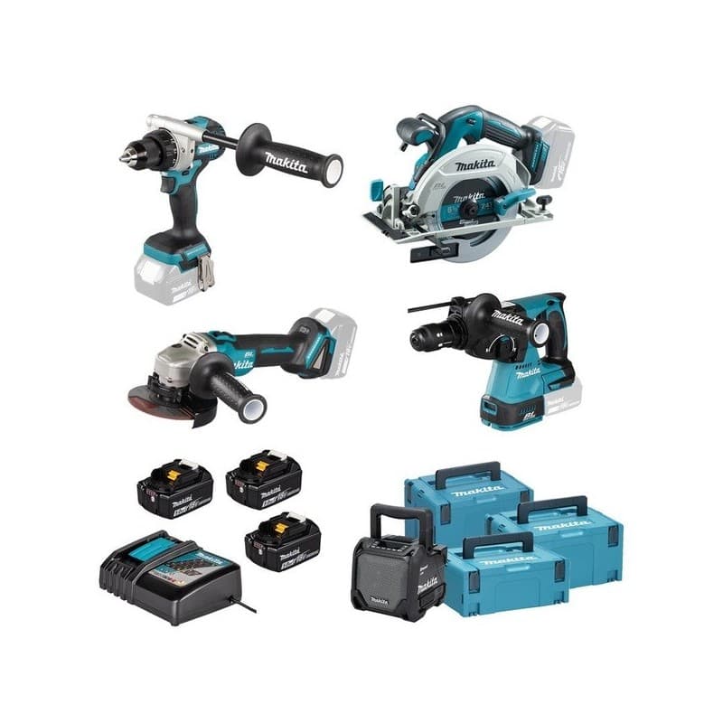 Pack 5 machines 18v 5ah 1 coffret(s) de 5 pièce(s) pack 5 machines 18v 5ah - makita