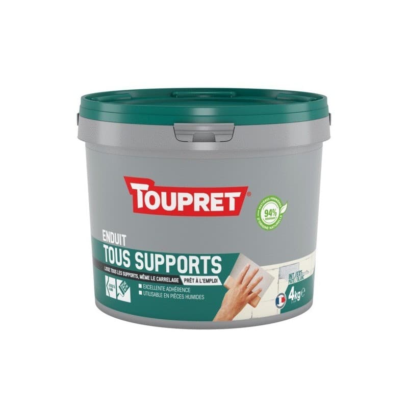 Enduits tous supports - bande à joint et lissage enduits tous supports - bande à joint et lissage en pâte 24 heure(s) 1 seau(x) de 4 kilogramme(s) pât