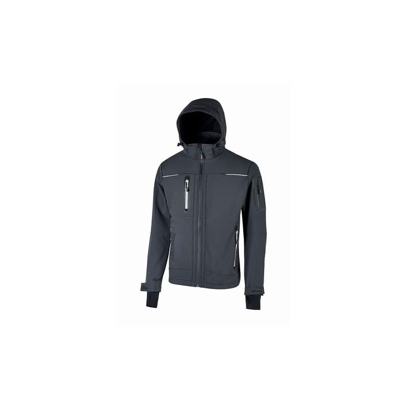 Softshell space entre 4 et 6 m gris softshell polyester / spandex 300 - 400 g 1 pièce(s) veste softshell space anthracite tm - upower