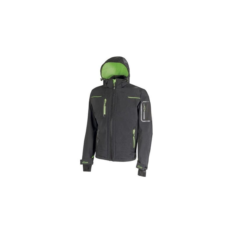 Softshell space entre 4 et 6 3xl softshell polyester / spandex 300 - 400 g 1 pièce(s) gris, vert veste softshell space gris/vert t3xl - upower