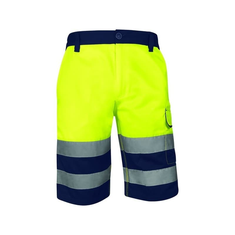 Short de travail multi-poches haute visibilité 200 - 300 g entre 4 et 6 3xl coton / polyester bermuda 1 pièce(s) classe 1 bermuda multi poches marine/