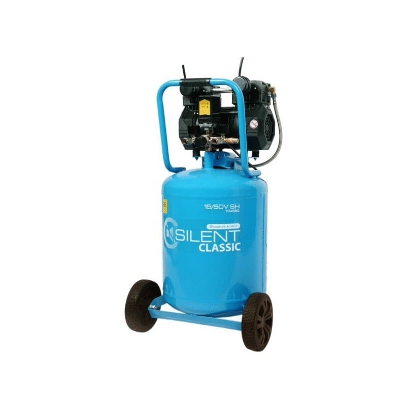 Compresseur silent classic 15/50v sh 50l 10,6 m³/h 69 dba 29.6 kg 1 pièce(s) 50 litre(s) 8 bar 2.5 cv mobile 10.6 m³/min compresseur silent classic 15