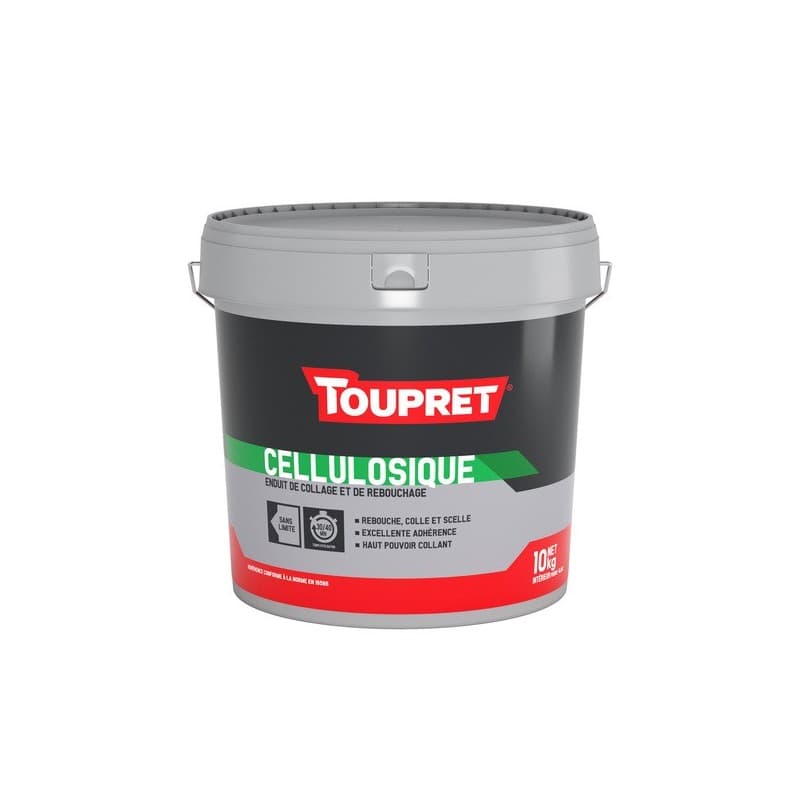 Enduit de rebouchage et de collage cellulosique poudre 24 heure(s) enduit de rebouchage et de collage cellulosique poudre 1 pot(s) de 10 kilogramme(s)