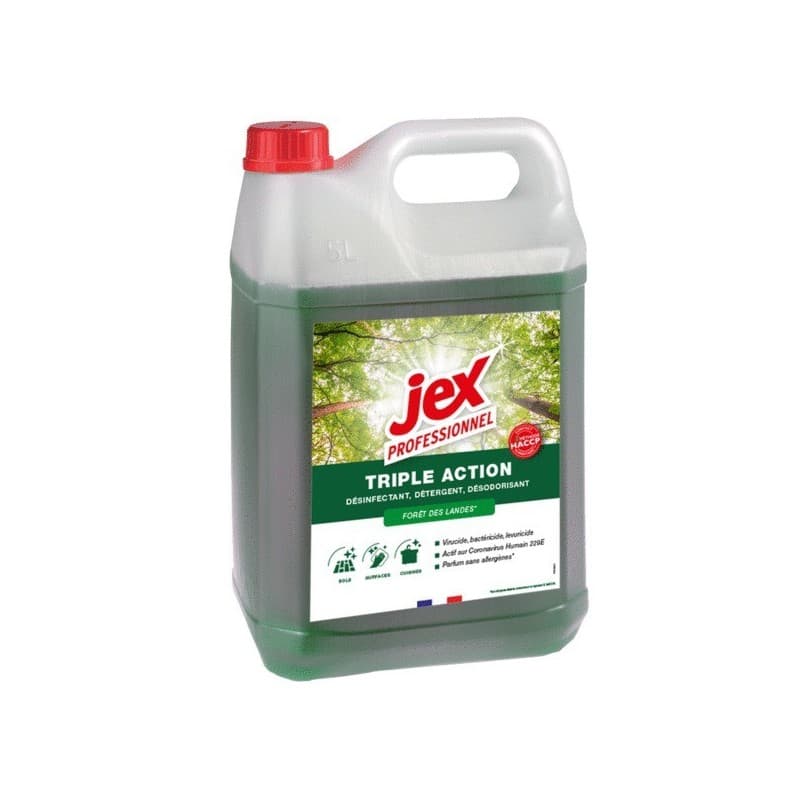 Nettoyant désinfectant triple action 1 bidon(s) de 5 litre(s) bouteille 5 litre(s) nettoyant nettoyant triple action - forêt des landes forêt des land