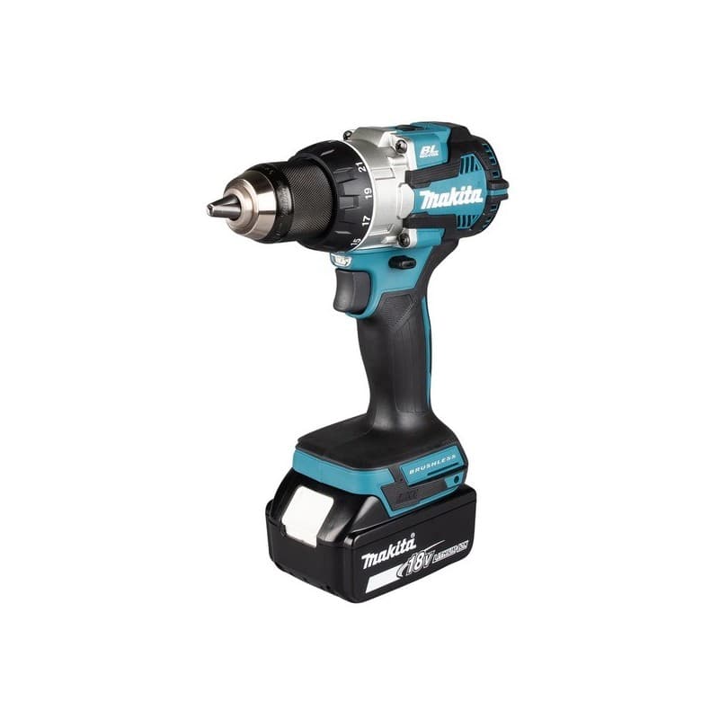 Perceuse-visseuse ddf489rtj 18v 2 batteries 5ah 1.5 kg 2 5 ah batterie 13 mm moteur sans charbon 1800 trs/min 1 coffret(s) de 4 pièce(s) 18 v perceuse