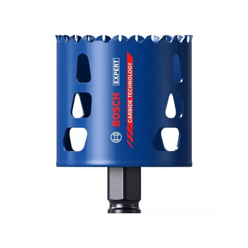 Scie trépan carbure expert multi matériaux polyvalent 1 pièce(s) 65 mm scie trépan expert carbure ø65 - bosch