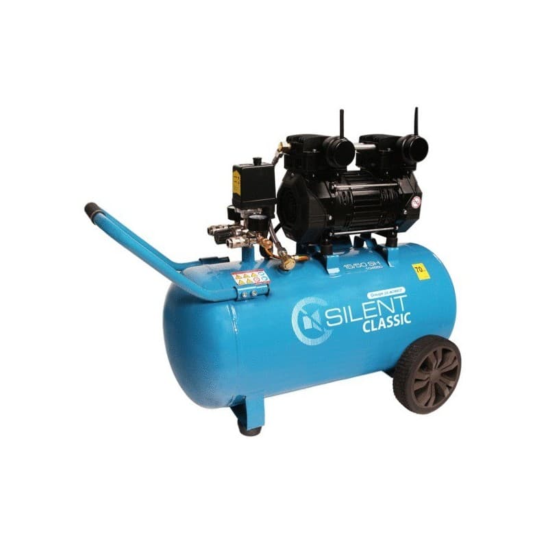Compresseur silent classic 15/50 sh 50l 10,6 m³/h 1 pièce(s) 50 litre(s) 8 bar 2.5 cv mobile compresseur silent classic 15/50 sh 50l 10,6 m³/h 70 dba