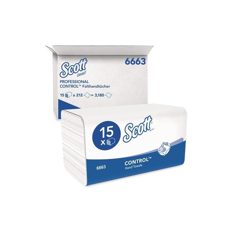 Serviette scott® 6663 1 couche, gaufré blanc 1 pièce(s) serviette scott® 6663 1 couche, gaufré blanc - scott