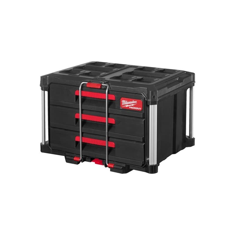 Coffret à outils à tiroirs packout™ 1 pièce(s) coffret packout™ 3 tiroirs coffret plastique oui 56.4 cm 41.4 cm 36.3 cm - milwaukee