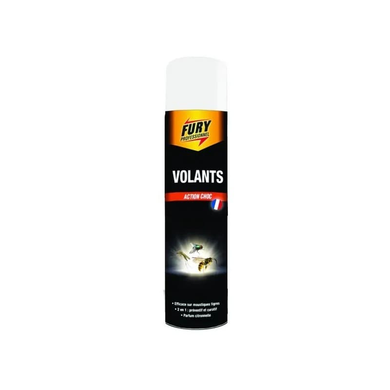 Insecticide tous volants " action choc " 400 ml 1 aérosol(s) de 400 millilitre(s) intérieur et extérieur spray tous volants insecticide tous volants "