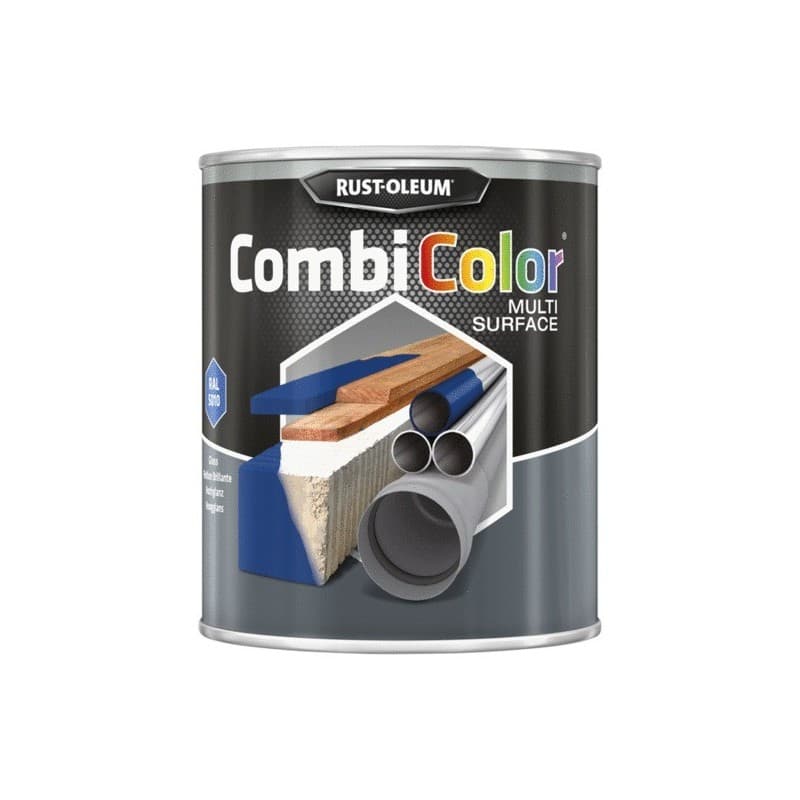 Peinture tous matériaux 2 en 1 combicolor® multisurfaces combicolor multisurfaces brillant bleu gentiane ral 5010 supports neufs ou sains brosse/roule